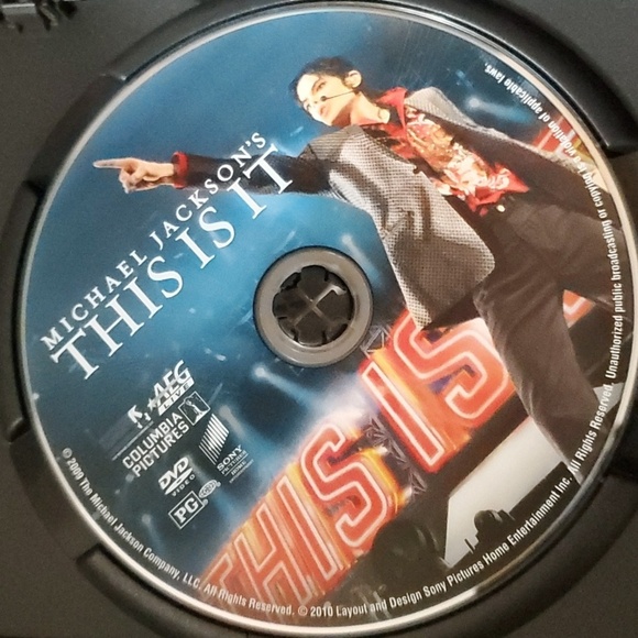 Michael Jackson's THIS IS IT dvd rated pg 2009 history Columbia pictures - Picture 4 of 5
